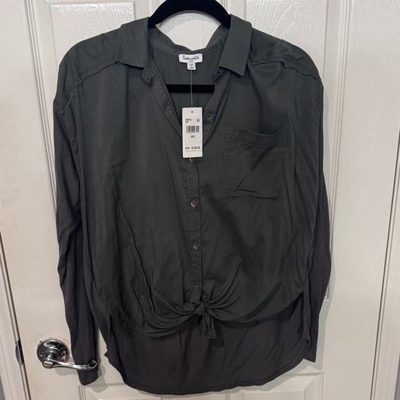 Splendid Dark Gray Button-Up Shirt size xxs - Picture 1 of 1
